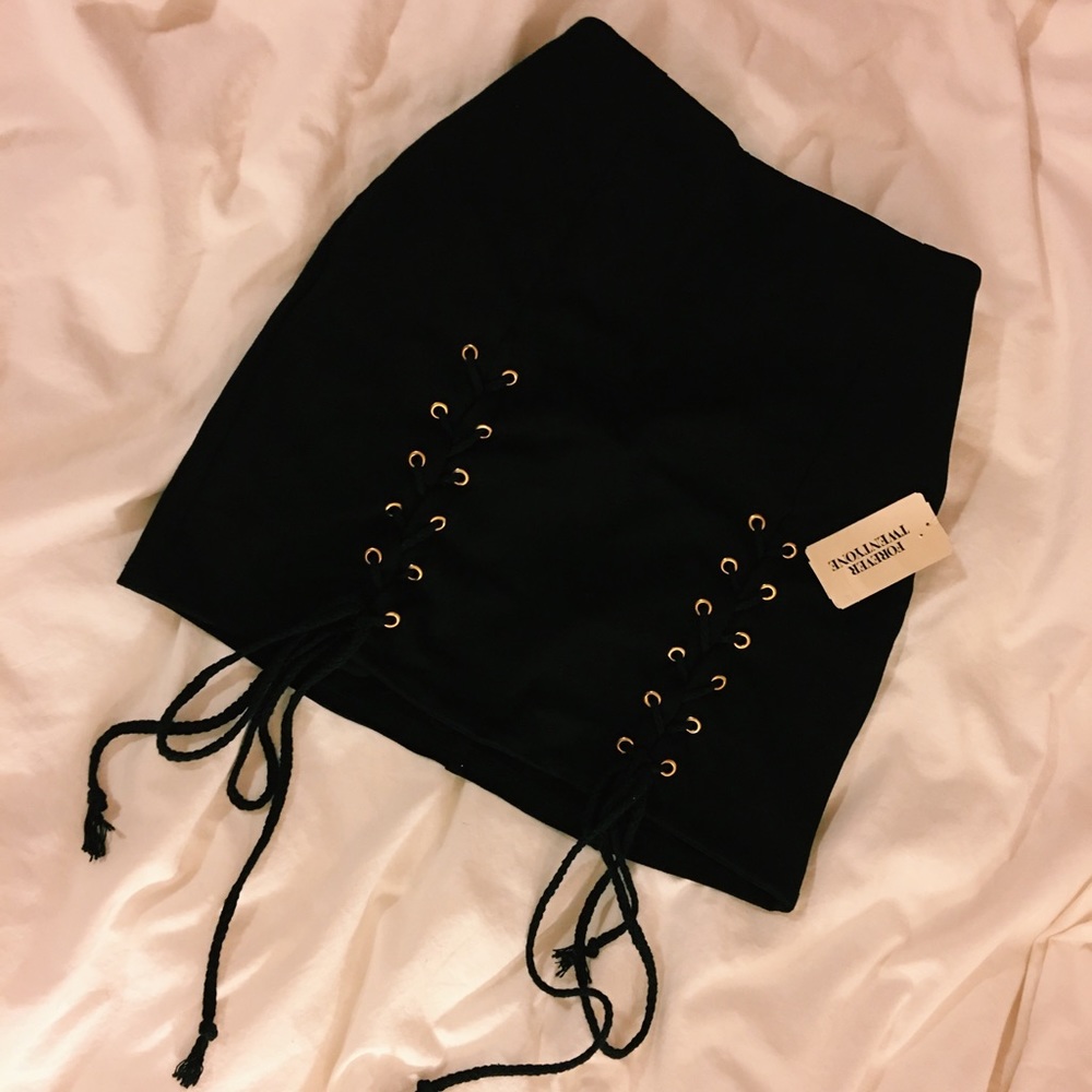 Tie front skirt